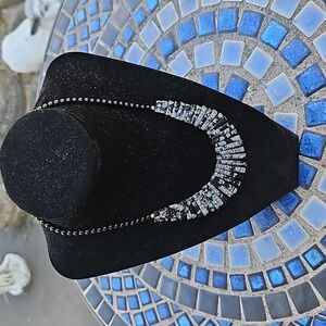 Vintage Black Obsidian Fringe Beaded Necklace